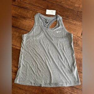 NWT | Nike women’s training dri- fit racer back gray tank
